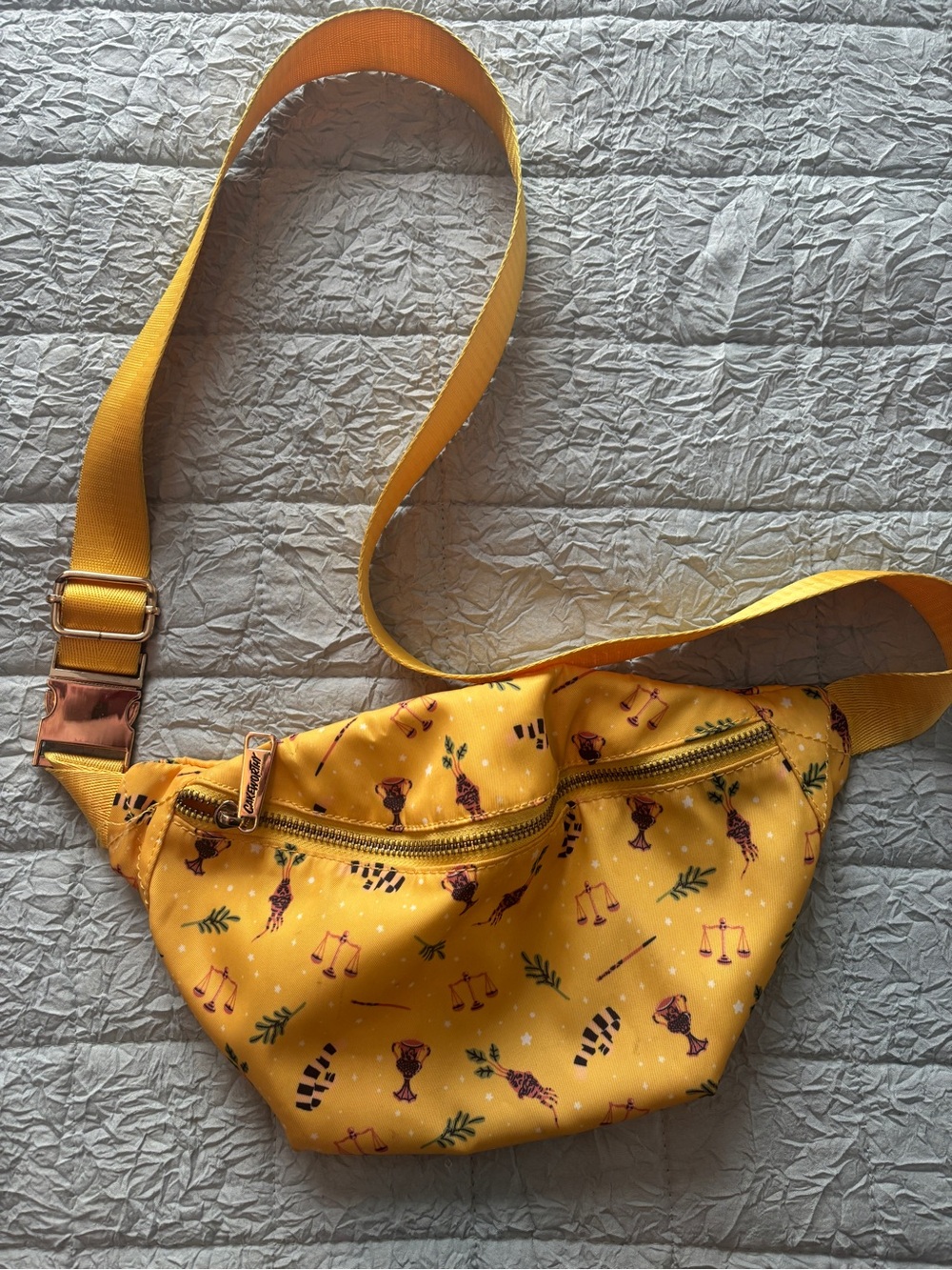 Cakeworthy HP Yellow Printed Waist Bag